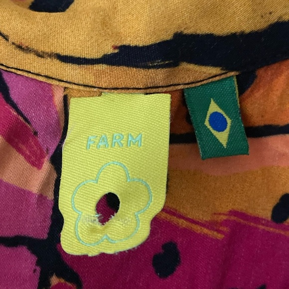 Farm Rio Tropical Flor de Banana Print Long Sleeve Romper Women's - Picture 8 of 13